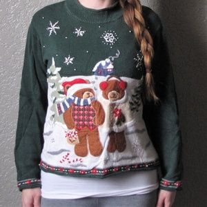 Medium Green "Ugly" Christmas Sweater